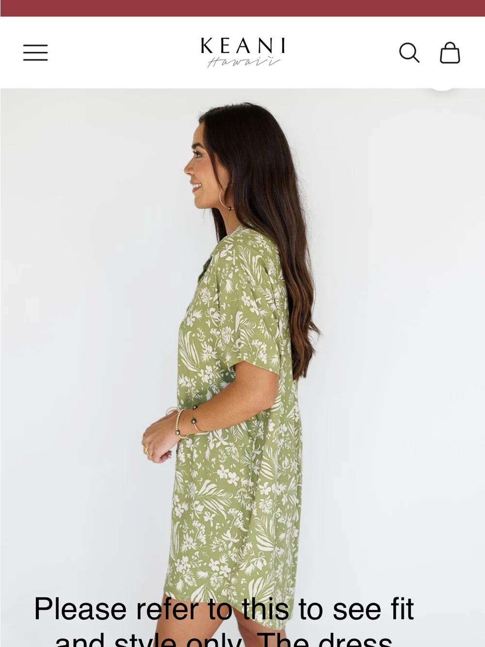 KUSH short sleeve button down shirt or shirtdress - Picture 5 of 6